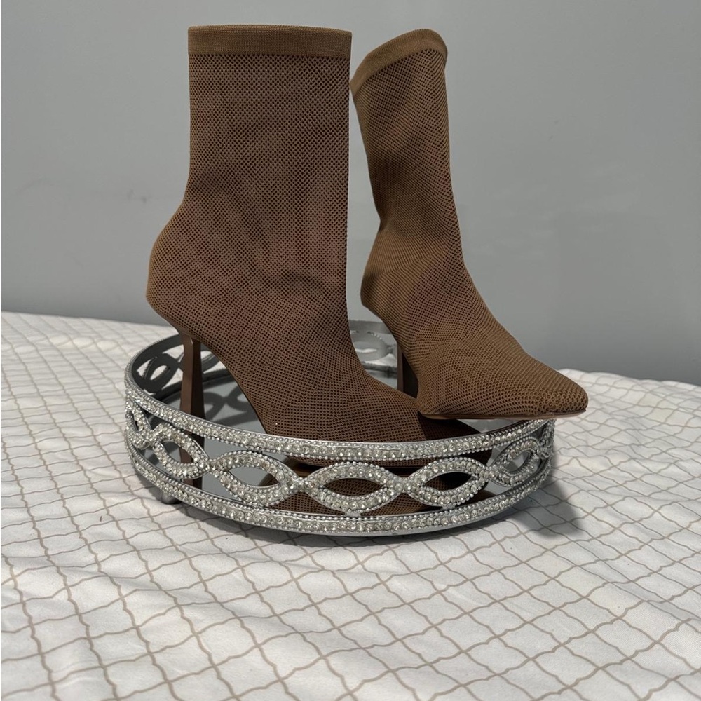 Zara Beige Mesh Ankle Boots Size(35 Eur/5 US)